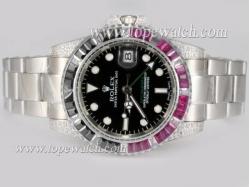 Rolex GMT-Master II Automatic Diamond Bezel with Black Dial-New Version