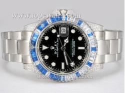 Rolex GMT-Master II Automatic Diamond Bezel with Black Dial-New Version