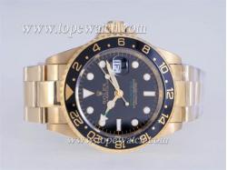 Rolex GMT-Master II Automatic GMT Working Full Gold with Black Dial and Bezel