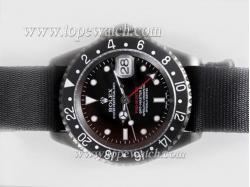 Rolex GMT-Master II Swiss ETA 2836 Movement PVD Case with Black Nylon Strap-Pro Hunter Special Edition