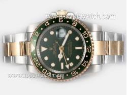 Rolex GMT-Master II Swiss ETA 2836 Movement Two Tone with Green Dial- Oyster Bracelet Version