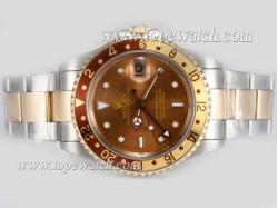 Rolex GMT-Master II Swiss ETA 2836 Movement With 14K Wrapped Gold