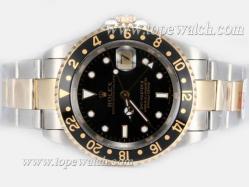 Rolex GMT-Master II Swiss ETA 2836 Movement with 14K Wrapped Gold-Two Tone