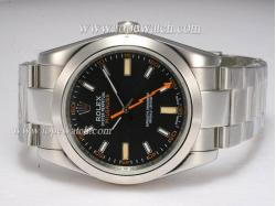 Rolex Milgauss Swiss ETA 2836 Movement with Black Dial