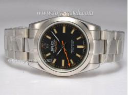 Rolex Milgauss Swiss ETA 2836 Movement with Black Dial