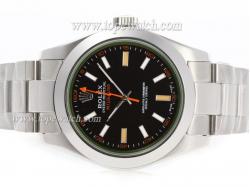 Rolex Milgauss Swiss ETA 2836 Movement with Tinted Green Sapphire-Correct Size