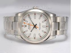 Rolex Milgauss Swiss ETA 2836 Movement with White Dial