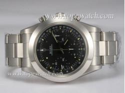 Rolex Pre Daytona Chronograph Asia Valjoux 7750 Movement with Black Dial-Vintage Edition