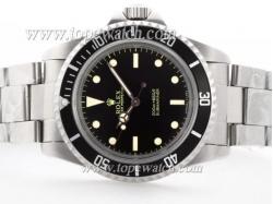 Rolex Submariner Ref.5513 Swiss ETA 2836 Movement with Black Dial and Bezel Vintage Edition