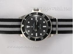 Rolex Submariner Ref.5517 Automatic with Black Dial and Bezel Nylon Band Vintage Edition