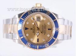 Rolex Submariner Swiss ETA 2836 Movement Two Tone with Golden Dial