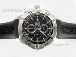 Tag Heuer Aquaracer 300 Meters Working Chronograph Same Chassis As 7750 Version－Black