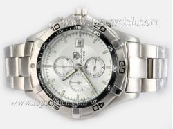 Tag Heuer Aquaracer 300 Meters Working Chronograph With White Dial