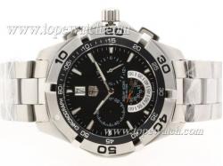 Tag Heuer Aquaracer 300 Meters Working Chronograph with Black Dial S/S-Sapphire Glass