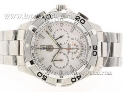 Tag Heuer Aquaracer 300 Meters Working Chronograph with White Dial S/S-Sapphire Glass