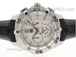 Tag Heuer Aquaracer 300 Meters Working Chronograph with White Dial-Sapphire Glass