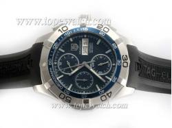 Tag Heuer Aquaracer Chrono Day-Date Chronograph Automatic with Blue Dial Same Chassis As 7750-High Quality