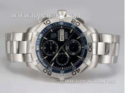 Tag Heuer Aquaracer Chrono Day-Date with Blue Dial Same Chassis As 7750-High Quality