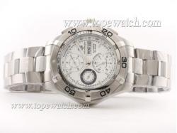 Tag Heuer Aquaracer Chrono Day-Date with White Dial Same Chassis As 7750-High Quality