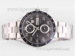 Tag Heuer Carrera Calibre 16 Chrono Asia Valjoux 7750 Movement with Black Dial-2008 New Version