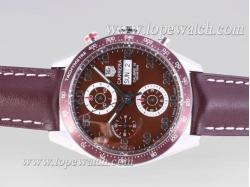 Tag Heuer Carrera Calibre 16 Chrono Asia Valjoux 7750 Movement with Brown Dial-2008 New Version