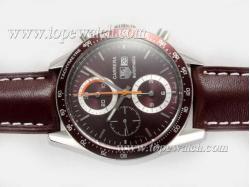 Tag Heuer Carrera Chronograph Asia Valjoux 7750 Movement with Brown Dial-New Version