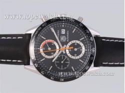 Tag Heuer Carrera Chronograph Automatic Black Dial and Bezel Same Chassis As 7750-High Quality