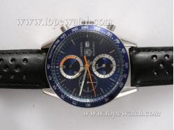 Tag Heuer Carrera Chronograph Automatic Blue Dial and Bezel Same Chassis As 7750-High Quality