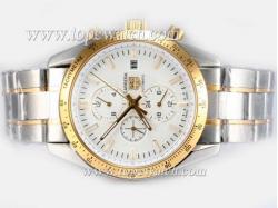 Tag Heuer Carrera Chronograph Automatic Two Tone with White Dial