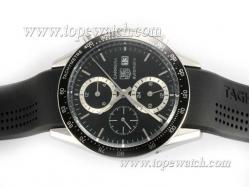 Tag Heuer Carrera Chronograph Automatic with Black Dial Same Chassis As 7750 Rubber-High Quality