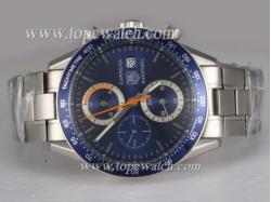 Tag Heuer Carrera Chronograph Automatic with Blue Dial Same Chassis As 7750-High Quality