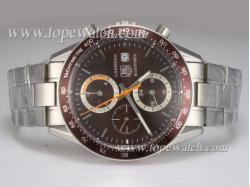 Tag Heuer Carrera Chronograph Automatic with Brown Dial Same Chassis As 7750-High Quality