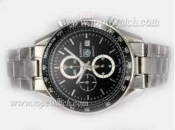 Tag Heuer Carrera Working Chronograph with Black Dial and Bezel