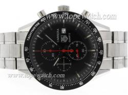 Tag Heuer Carrera Working Chronograph with Black Dial and Bezel Same Casing As 7750-High Quality