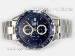 Tag Heuer Carrera Working Chronograph with Blue Dial and Bezel