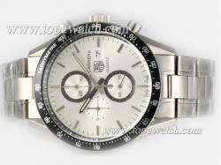 Tag Heuer Carrera Working Chronograph with White Dial