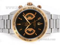 Tag Heuer Grand Carrera Calibre 17 Automatic Two Tone Case with Black Dial