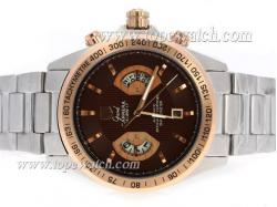 Tag Heuer Grand Carrera Calibre 17 Automatic Two Tone Case with Brown Dial