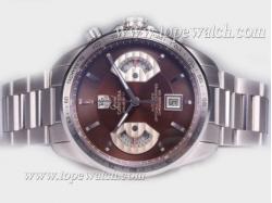 Tag Heuer Grand Carrera Calibre 17 Chronograph Asia Valjoux 7750 Movement with Brown Dial