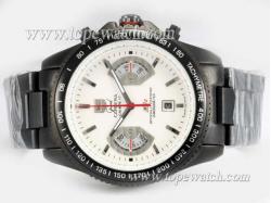 Tag Heuer Grand Carrera Calibre 17 Working Chronograph Full PVD with White Dial