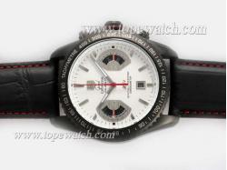 Tag Heuer Grand Carrera Calibre 17 Working Chronograph PVD Case with White Dial