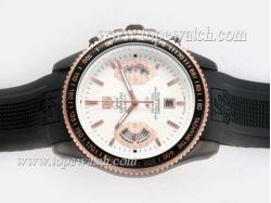 Tag Heuer Grand Carrera Calibre 17 Working Chronograph PVD Casing with White Dial