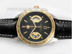 Tag Heuer Grand Carrera Calibre 17 Working Chronograph Two Tone Case with Black Dial