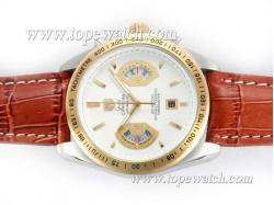 Tag Heuer Grand Carrera Calibre 17 Working Chronograph Two Tone Case with White Dial