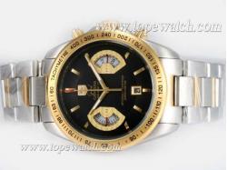 Tag Heuer Grand Carrera Calibre 17 Working Chronograph Two Tone with Black Dial