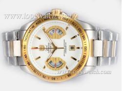 Tag Heuer Grand Carrera Calibre 17 Working Chronograph Two Tone with White Dial