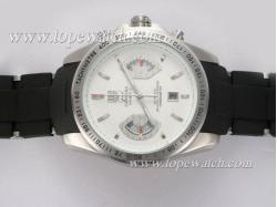 Tag Heuer Grand Carrera Calibre 17 Working Chronograph White Dial with Rubber Strap