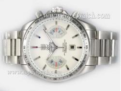 Tag Heuer Grand Carrera Calibre 17 Working Chronograph with White Dial-Same Structure As 7750-High Quality