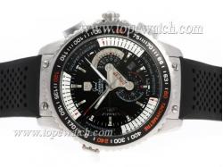 Tag Heuer Grand Carrera Calibre 36 Automatic with Black Dial-Rubber Strap