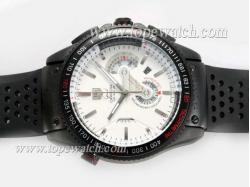 Tag Heuer Grand Carrera Calibre 36 Working Chronograph PVD Case with White Dial